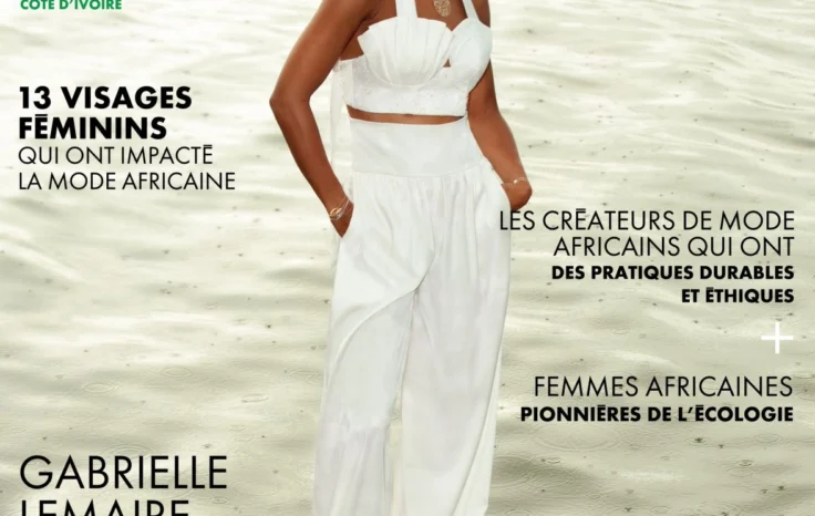 Cover green ELLE Côte d’Ivoire — Gabrielle Lemaire, muse de l’édition
